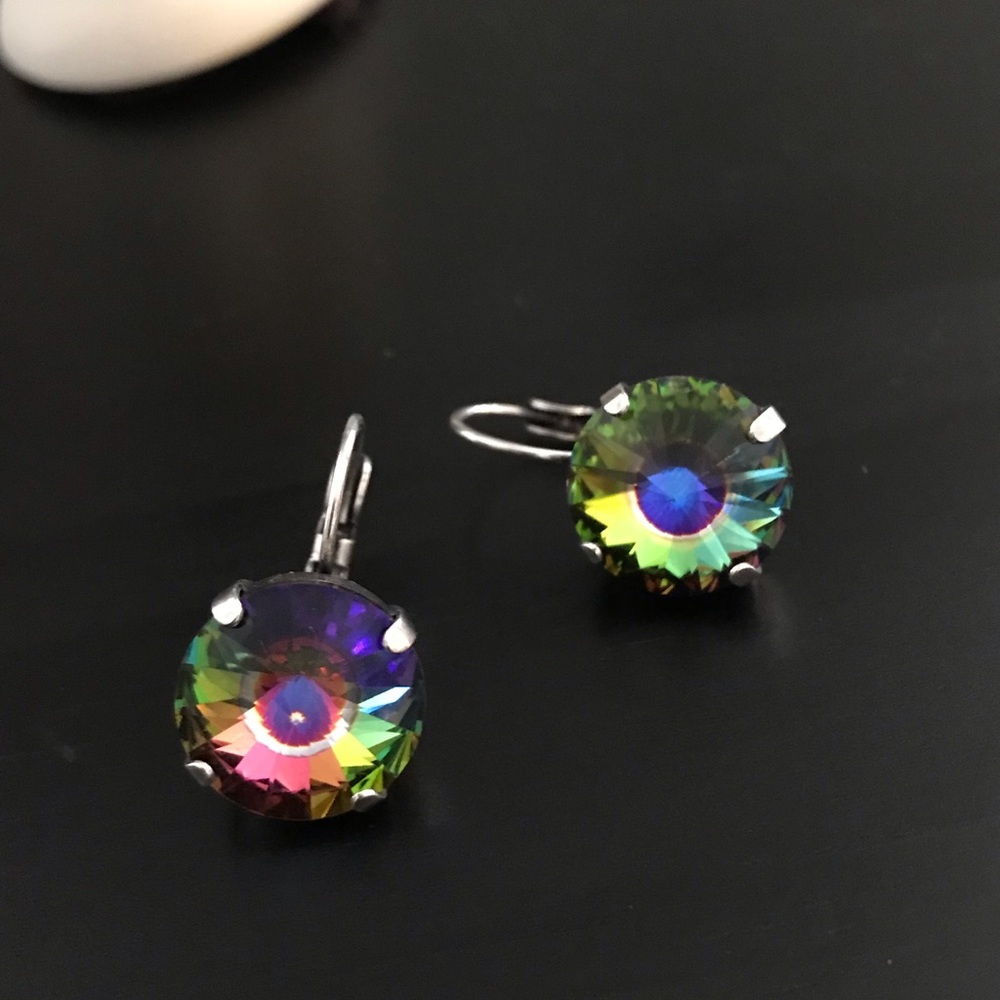 14mm Swarovski Crystal earrings NEW